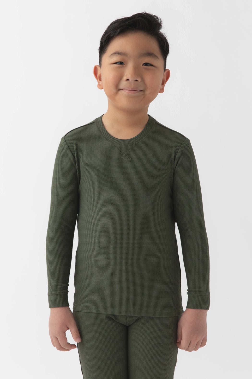 Children's Bamboo Waffle Knit Base Layer Long Sleeve - Image 4