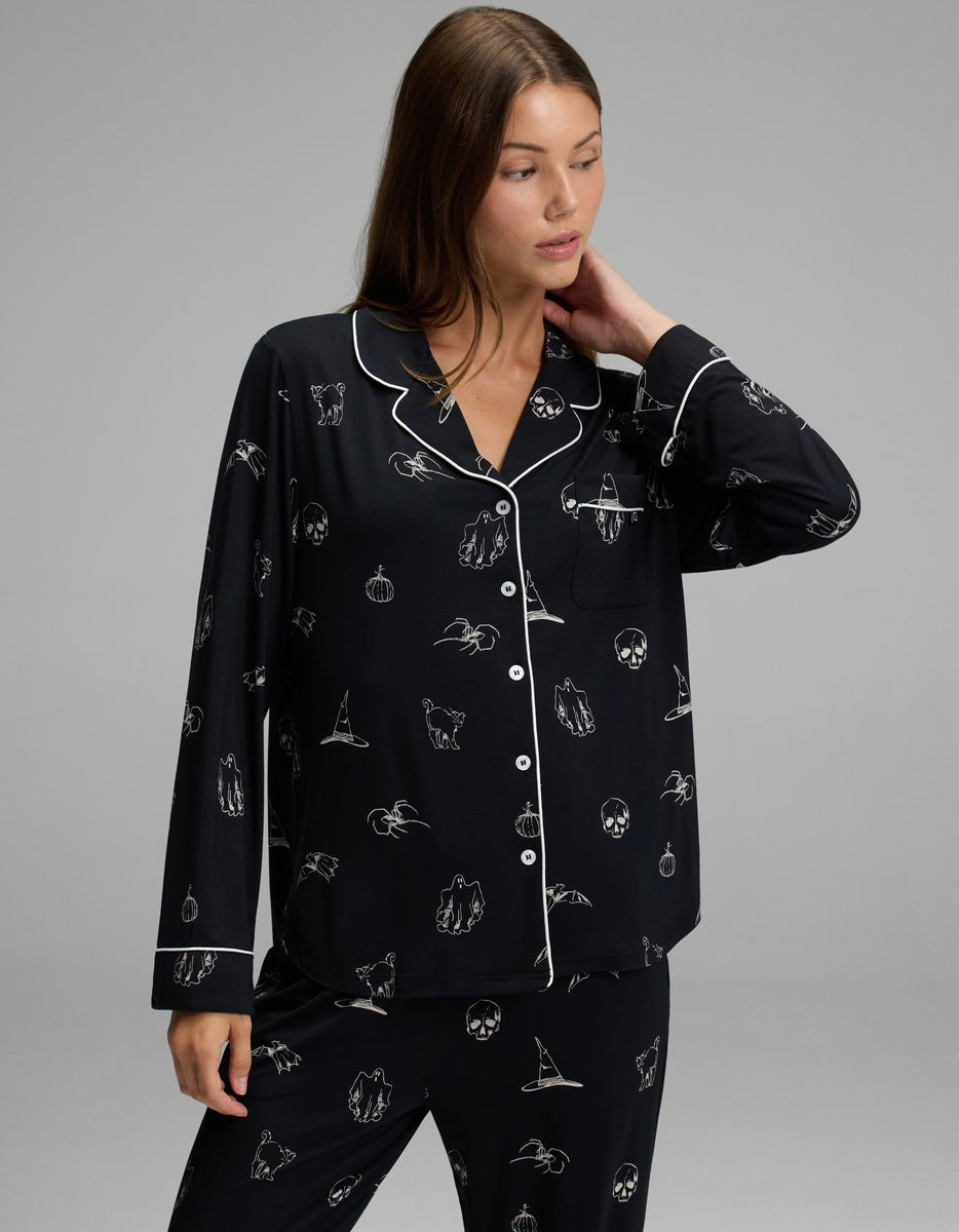 Women's Bamboo Stretch-Knit Long Sleeve Pajama Set - Image 5