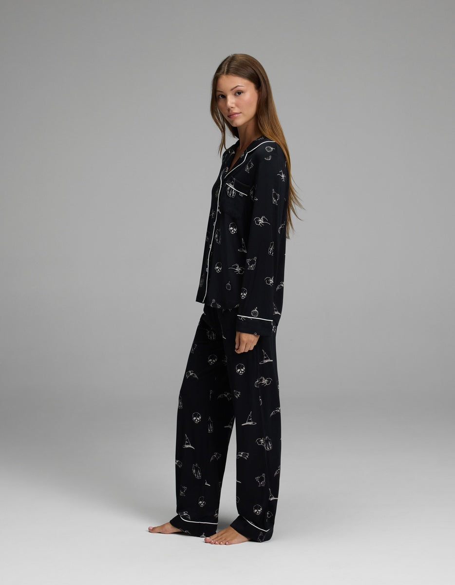 Women's Bamboo Stretch-Knit Long Sleeve Pajama Set - Image 3