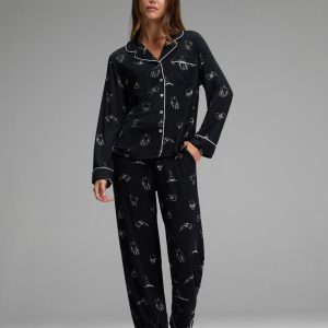Women's Bamboo Stretch-Knit Long Sleeve Pajama Set