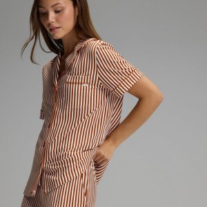 Women's Bamboo Stretch-Knit Short Sleeve Pajama Top