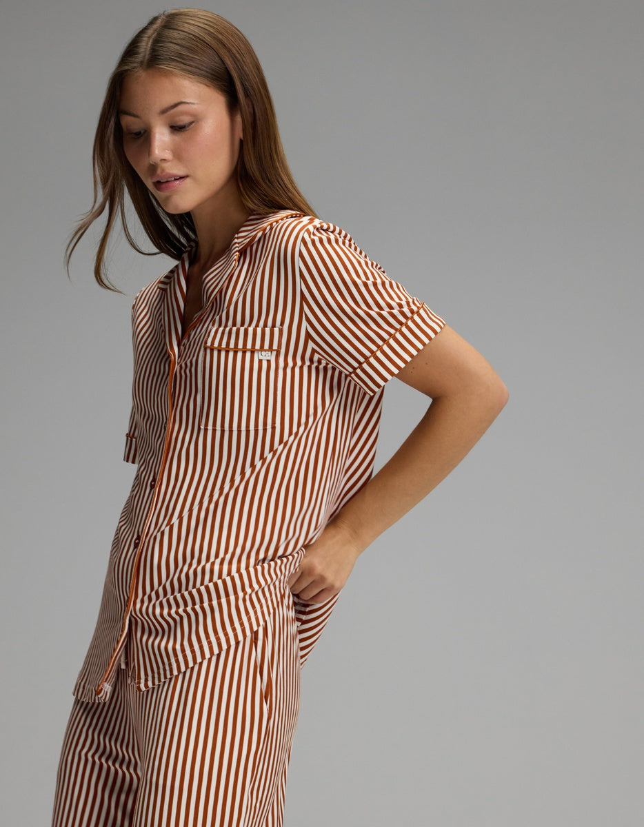 Women's Bamboo Stretch-Knit Short Sleeve Pajama Top