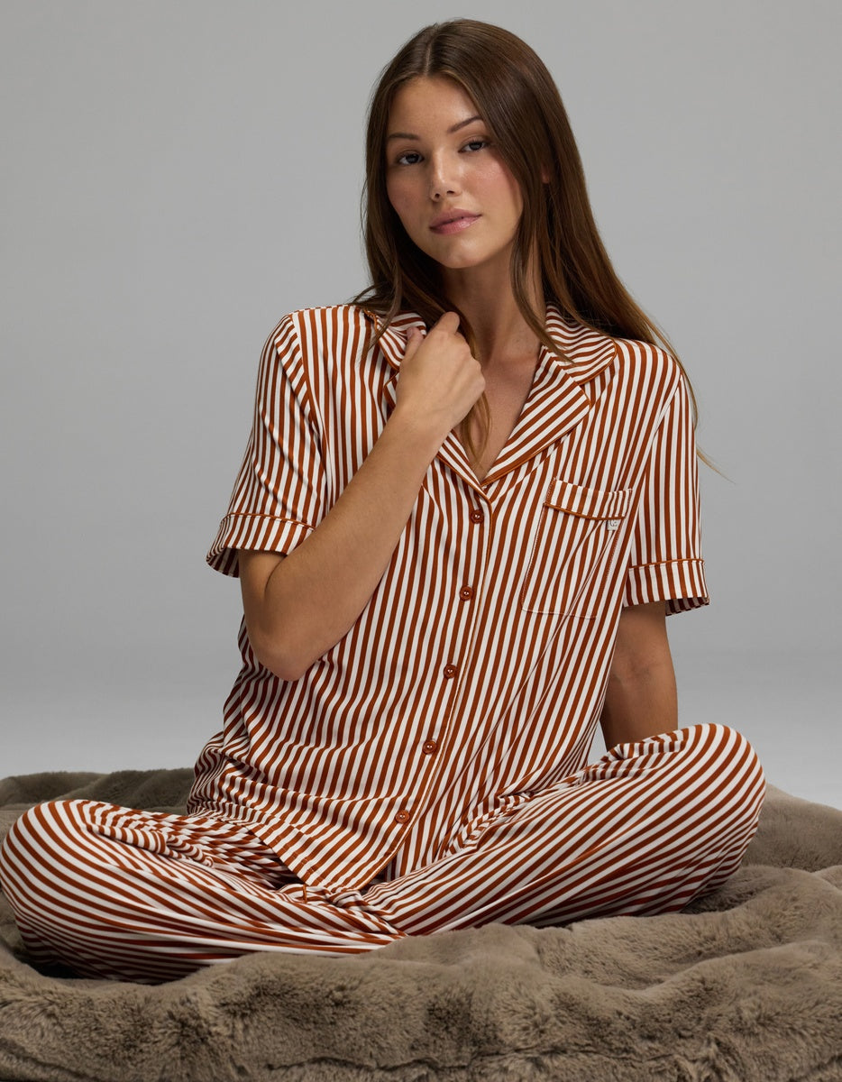 Women's Bamboo Stretch-Knit Short Sleeve Pajama Top - Image 2