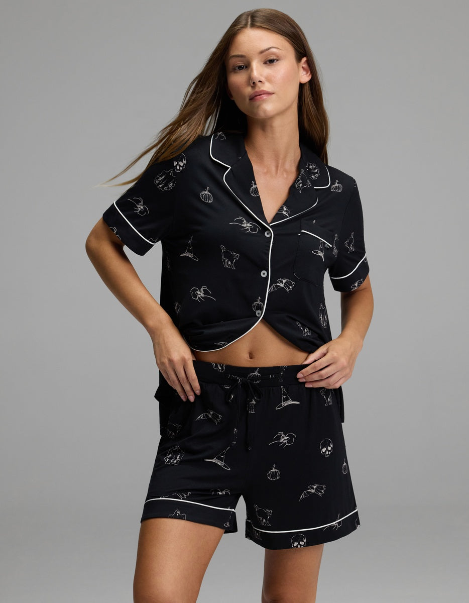 Women's Bamboo Stretch-Knit Short Sleeve Pajama Set - Image 4