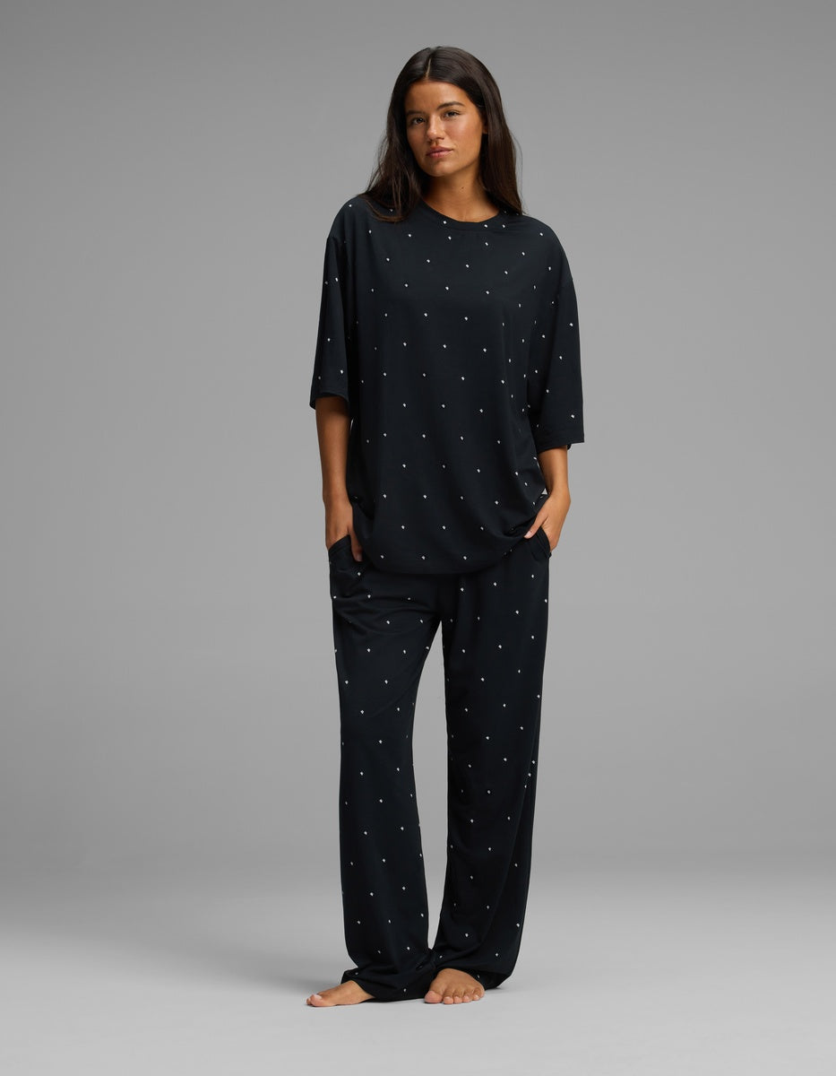 Women's First Layer Boyfriend Sleep Tee & Pajama Pant Set