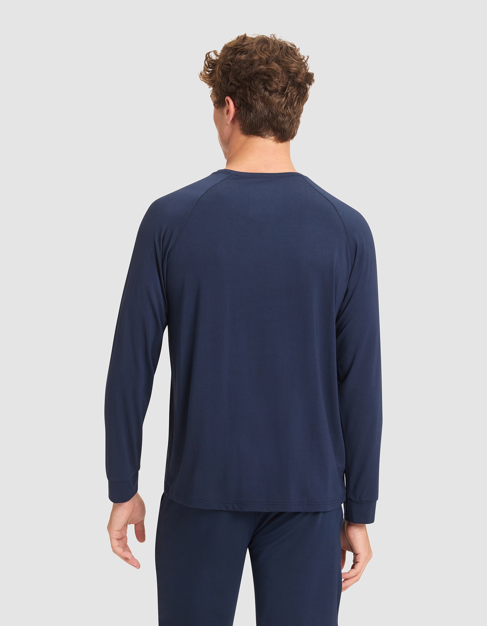 Men's Bamboo Stretch-Knit Long Sleeve Pajama Top - Image 2
