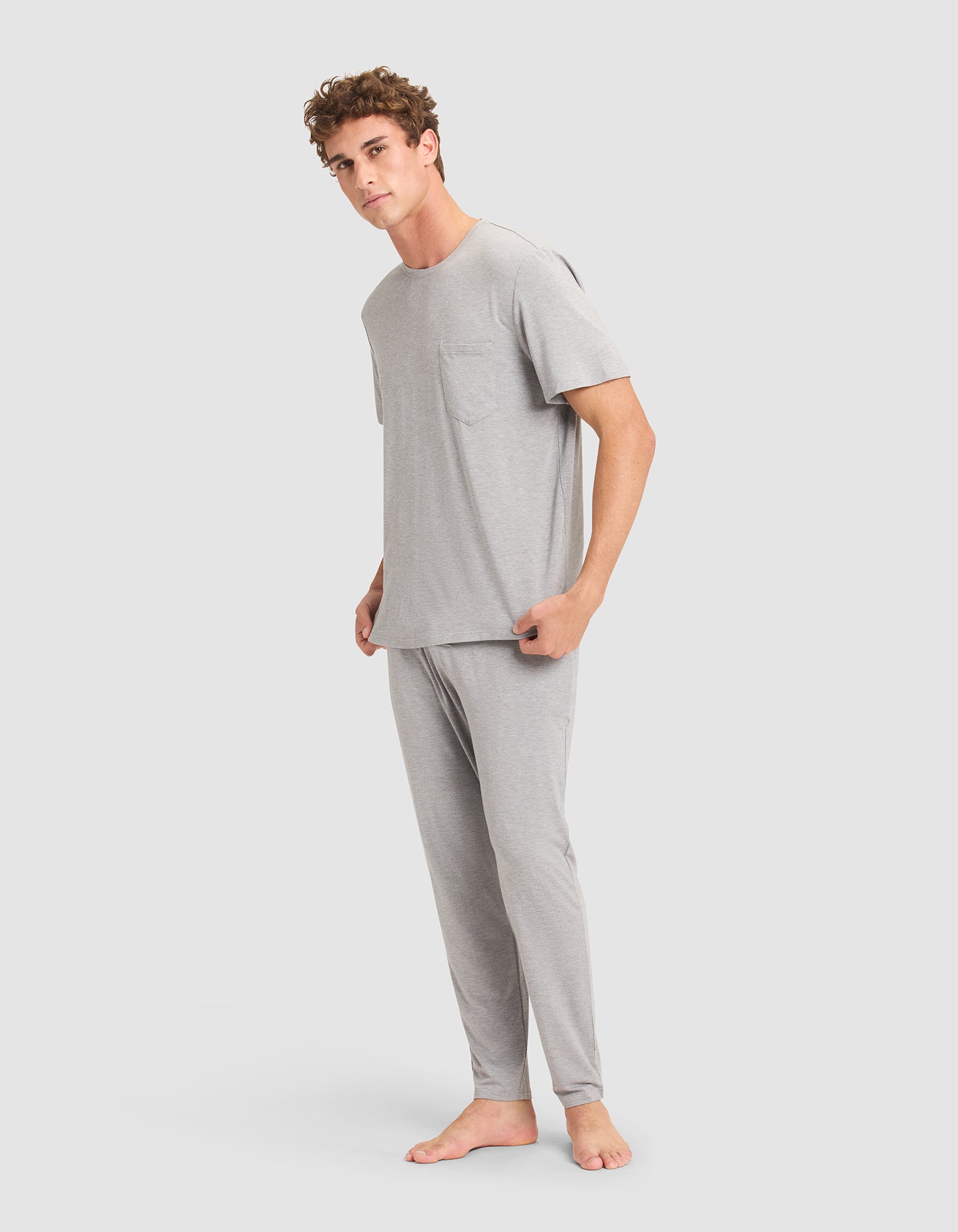 Men's Bamboo Stretch-Knit Short Sleeve Pajama Tee - Image 3