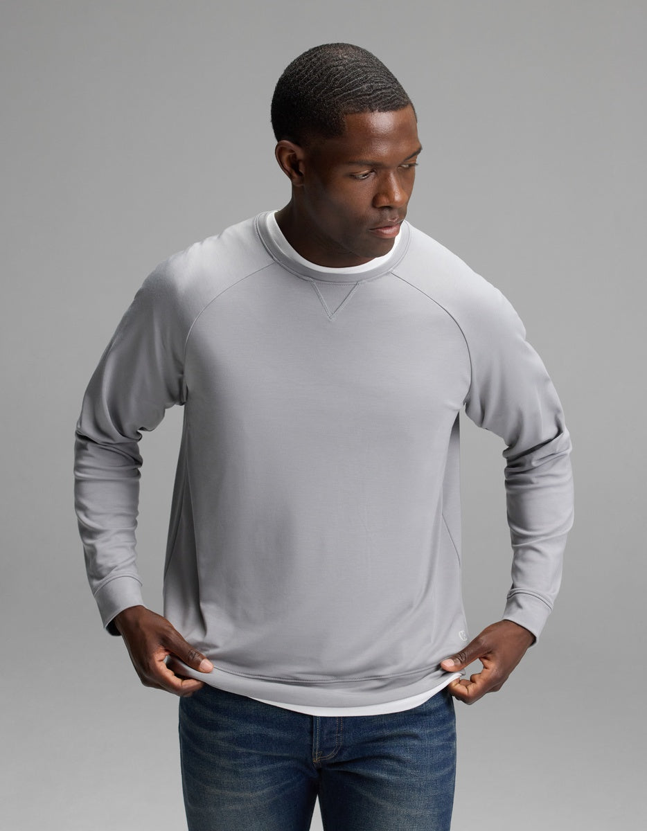 Men's Brushed Bamboo Pullover Crew