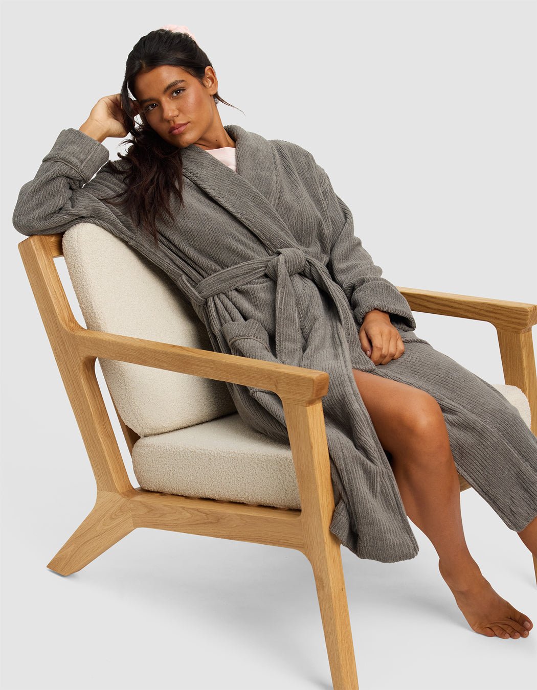 Ribbed Terry Bath Robe - Image 4