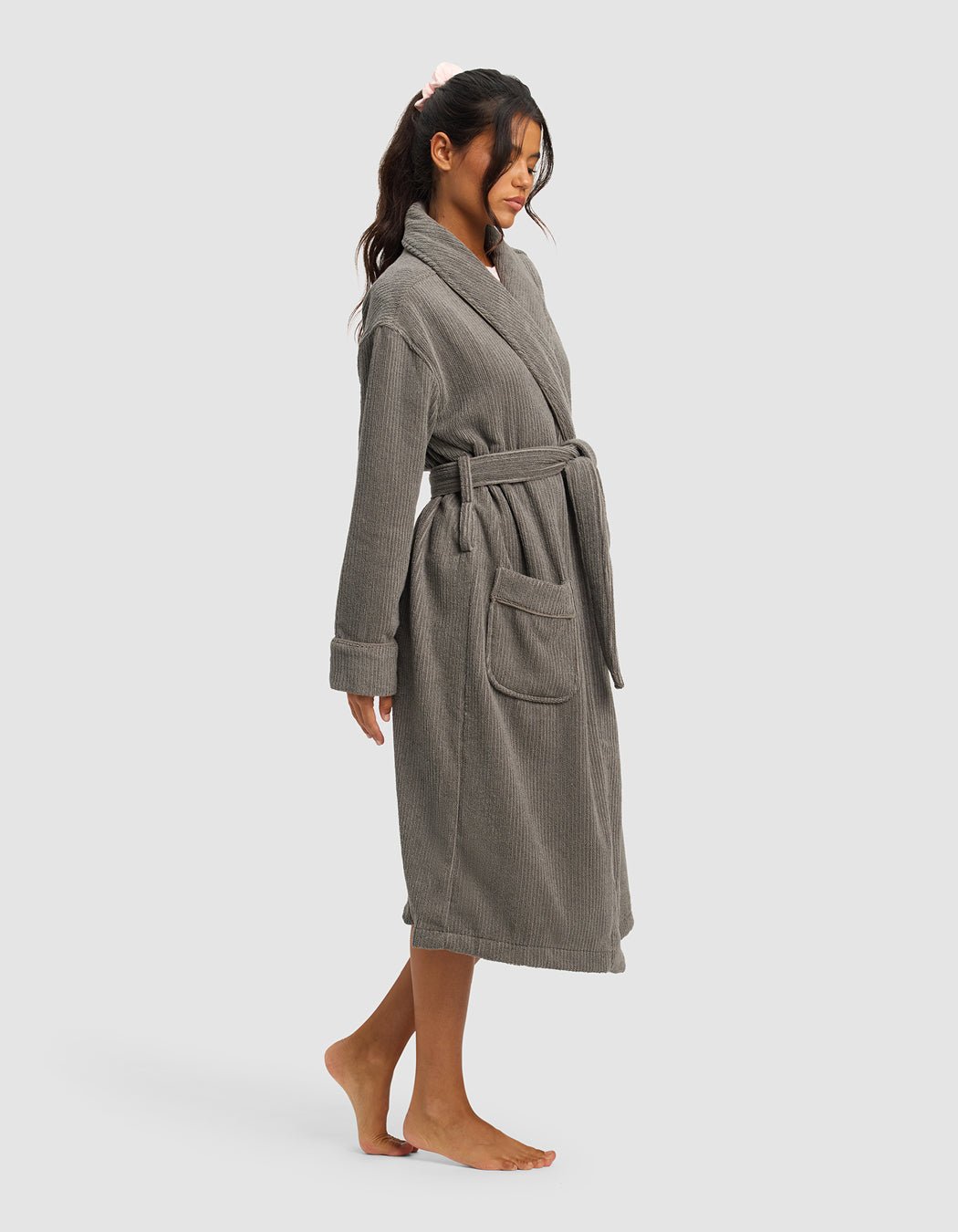 Ribbed Terry Bath Robe - Image 2