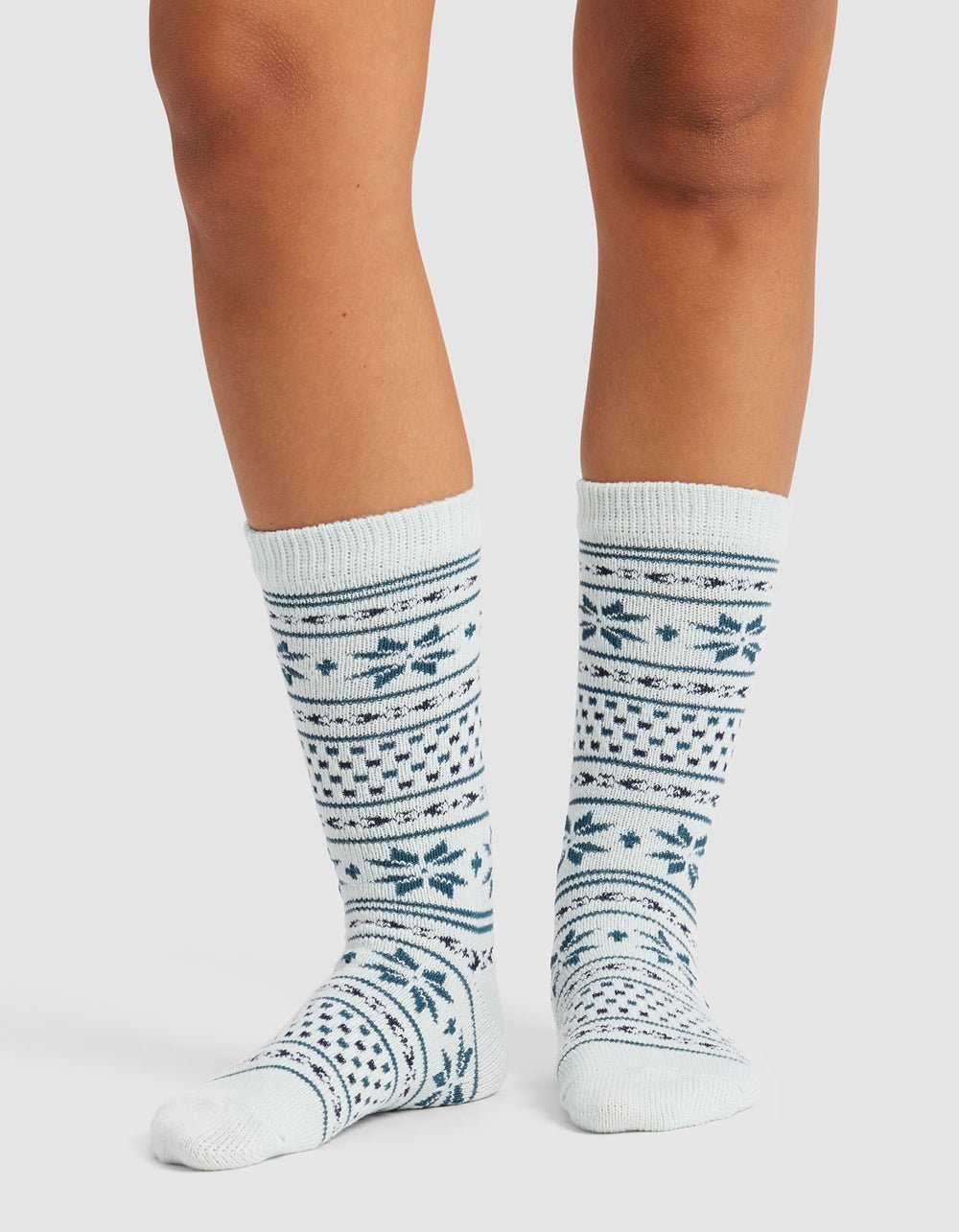 Snowflake Plush Lounge Calf Sock