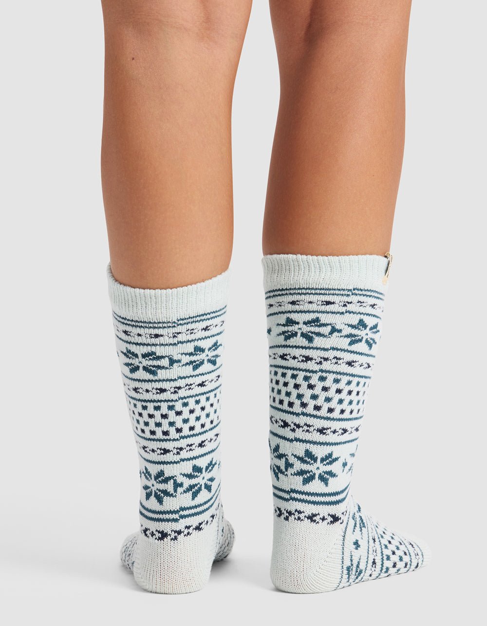 Snowflake Plush Lounge Calf Sock - Image 2