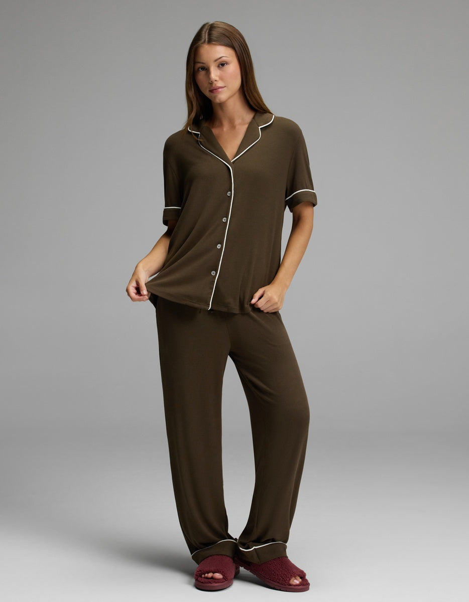 Women's Bamboo Rib-Knit Classic Short Sleeve Pajama Top - Image 5