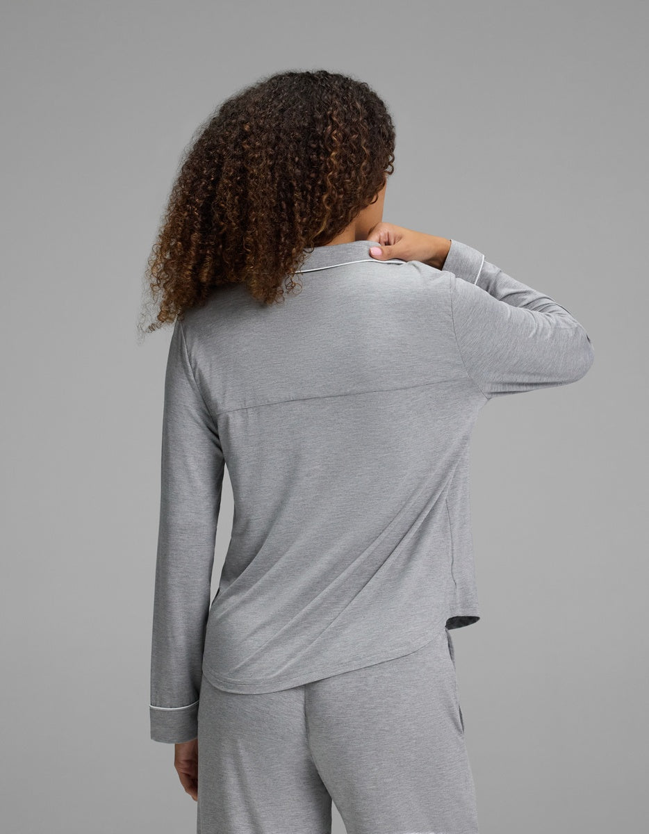 Women's Bamboo Stretch-Knit Long Sleeve Pajama Top - Petite - Image 2