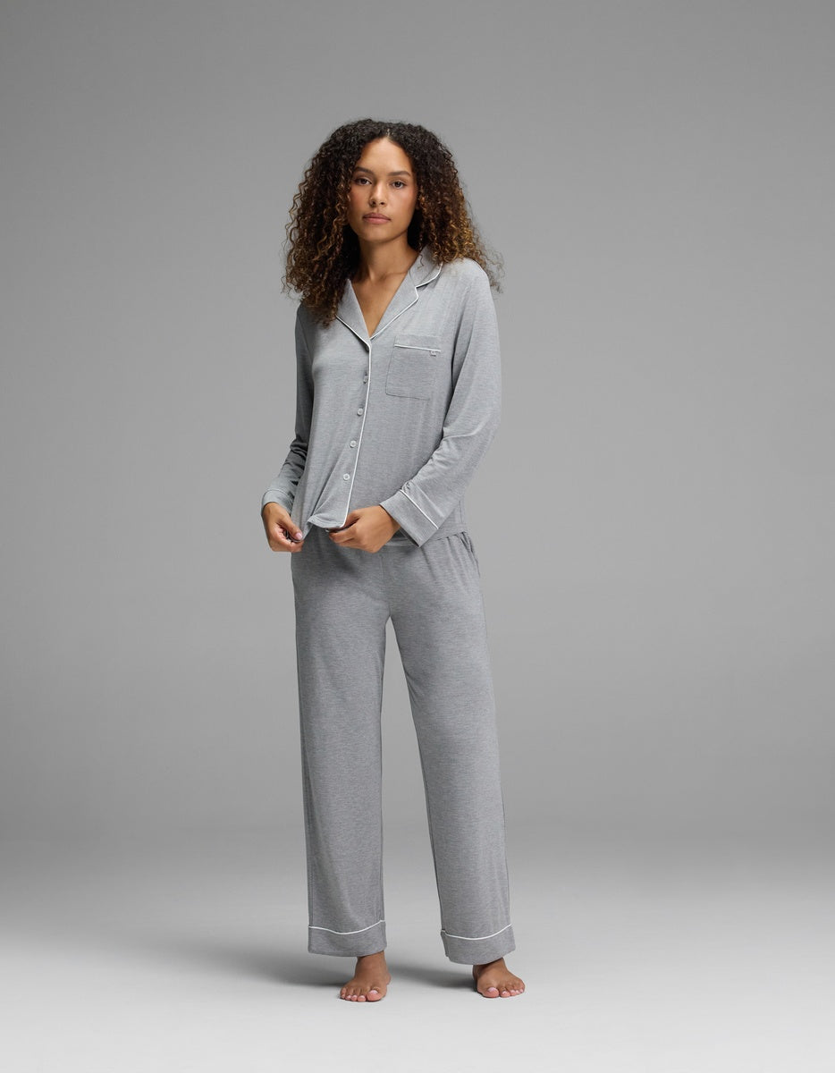 Women's Bamboo Stretch-Knit Long Sleeve Pajama Top - Petite - Image 3